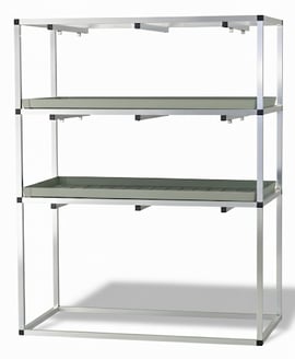 G-Tools modular ebb and flow grow rack for vertical home growing