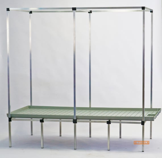 G-Tools Grow Table for Ebb & Flow Tray 2 × 0.63 m with Mounting Bracket