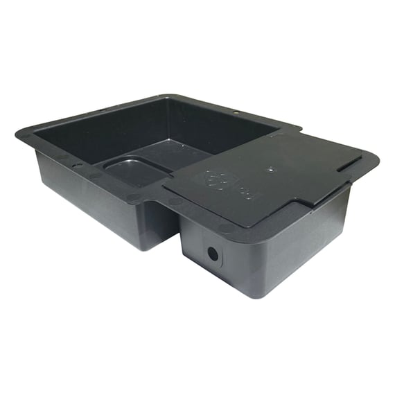 AutoPot 1Pot Tray and Lid Black - Grommeted - for Original AQUAvalve / 6mm Pipe