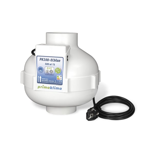 Prima Klima PK100-ECblue Inline Fan 580m³/h