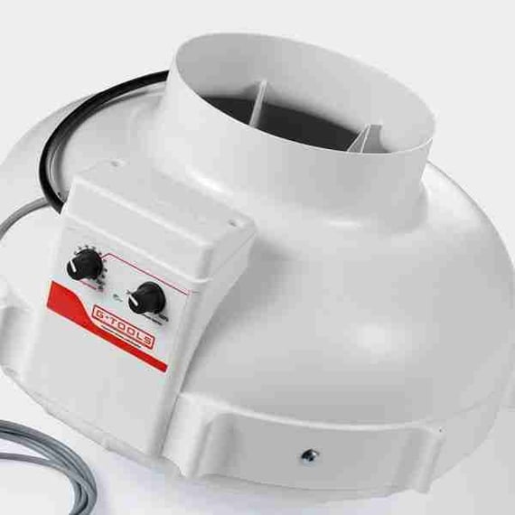 G-Tools 160mm Inline Fan with Temperature Controller - 800 m³/h