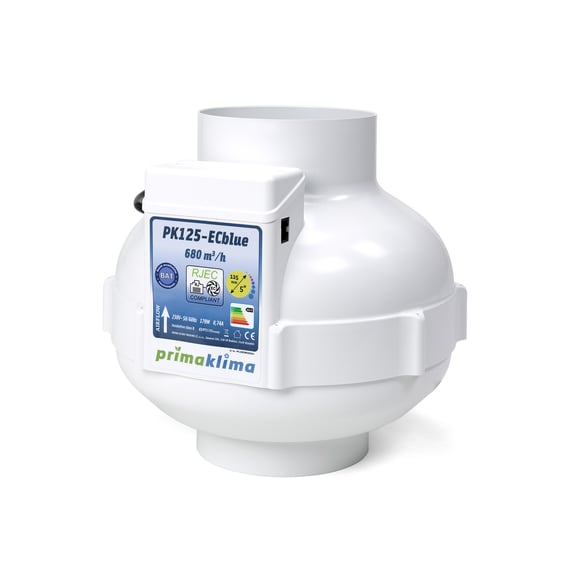 Prima Klima PK125 ECblue Inline Fan 680 m³/h