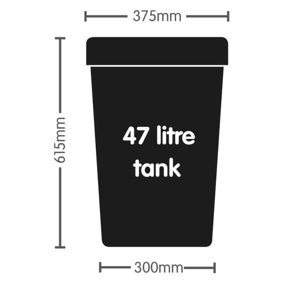 AutoPot 47 Litre Reservoir with Lid & Grommet