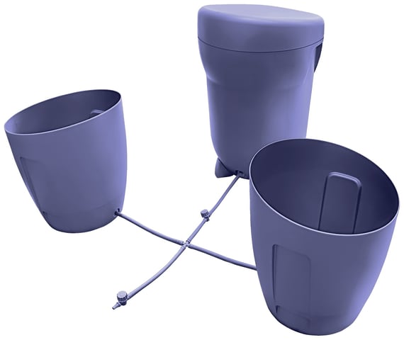 AutoPot Khloris Watering System - Blackberry - X-configuration layout