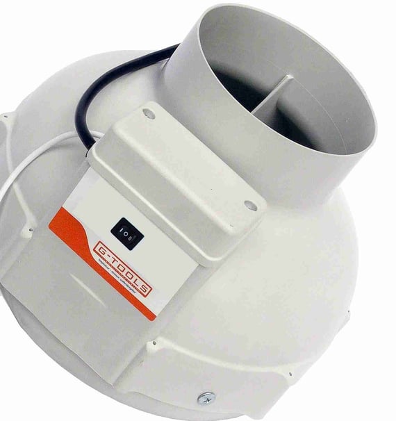 G-Tools 125mm 2-Speed Inline Extractor Fan - 220/400 m³/h