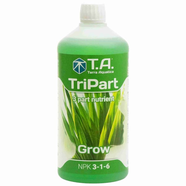Terra Aquatica TriPart Grow mineral nutrient bottle for hydroponics