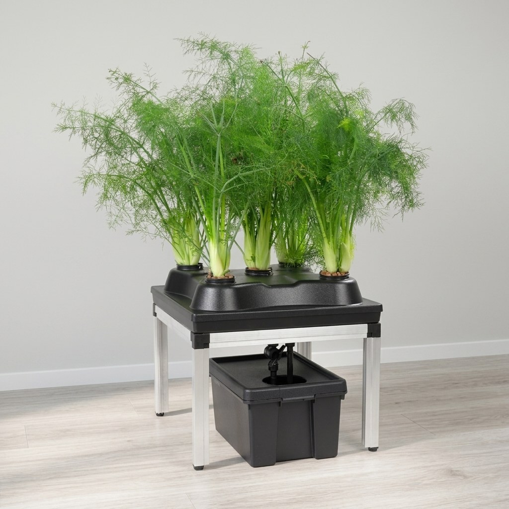 G-Tools three-in-one hydroponic system for a grow cabinet